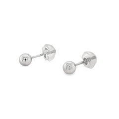 Jai’s 14K White Gold 4MM Baby Sphere Studs