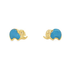 Jai's 14K Yellow Gold Baby Elephant Studs