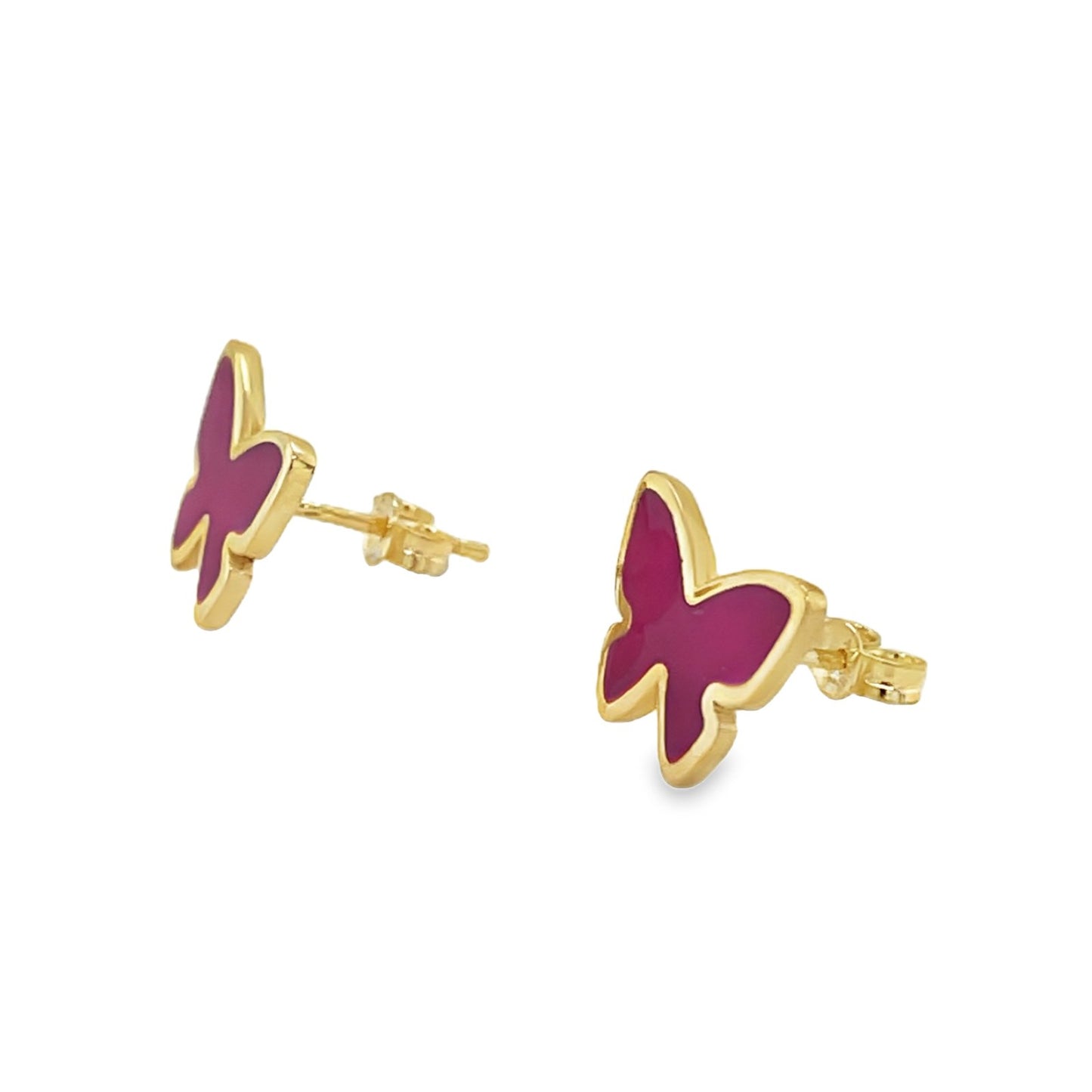 Jai's 14K Yellow Gold Vibrant Baby Butterfly Studs