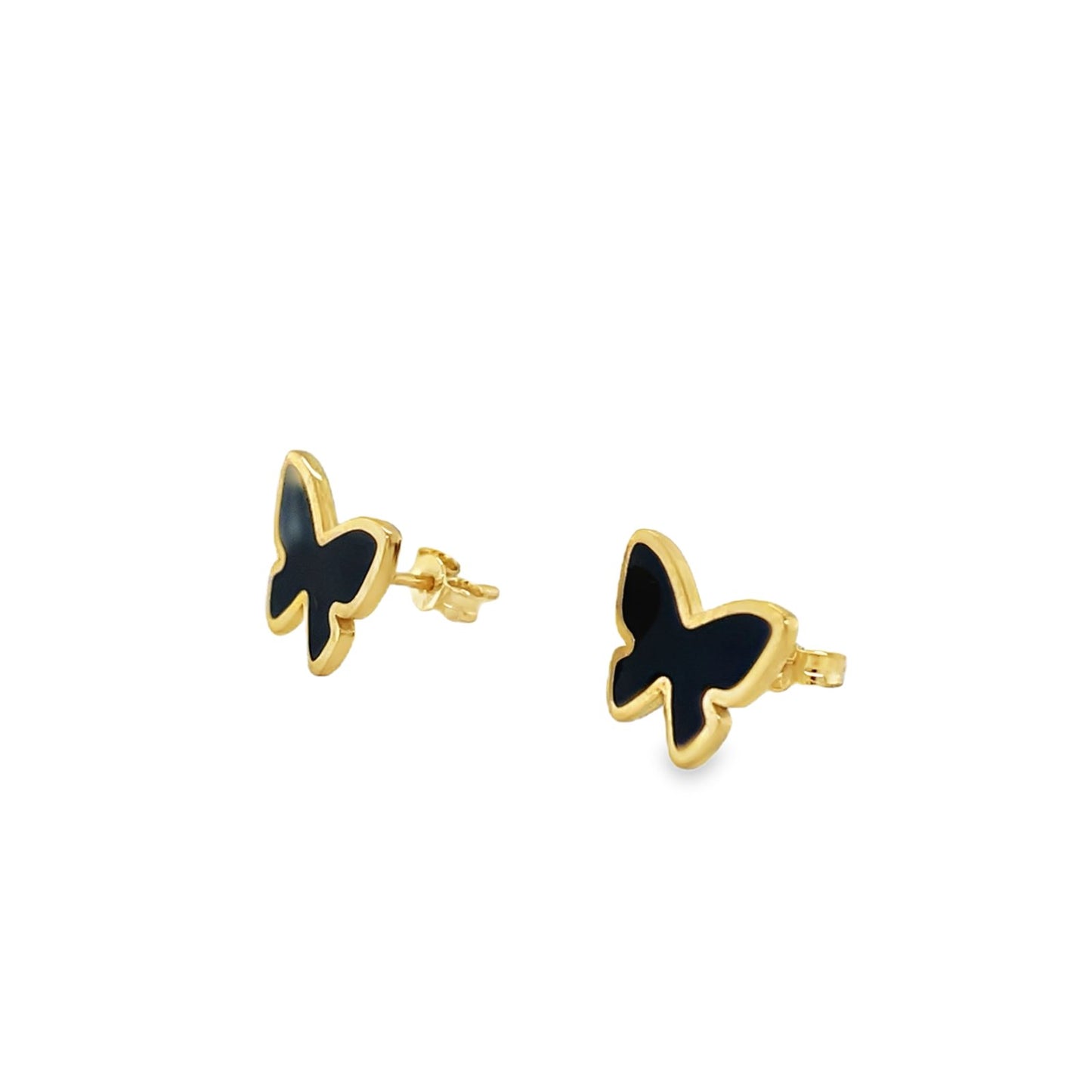 Jai's 14K Yellow Gold Vibrant Baby Butterfly Studs