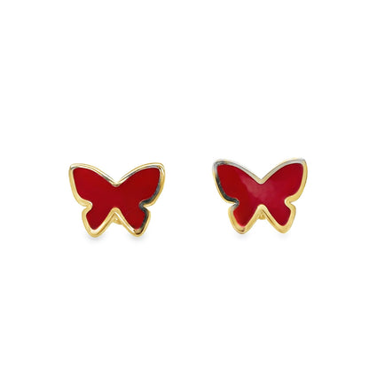 Jai's 14K Yellow Gold Vibrant Baby Butterfly Studs