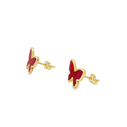 Jai's 14K Yellow Gold Vibrant Baby Butterfly Studs