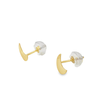 Jai's 14K Yellow Gold Baby Crescent Moon Studs