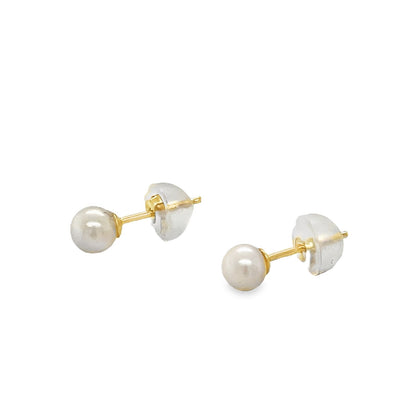 Jai's 14K Yellow Gold 4MM Baby Pearl Studs