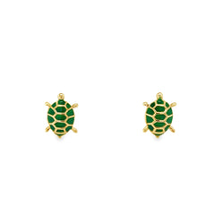 Jai's 14K Yellow Gold Baby Turtle Studs