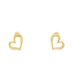 Jai's 14K Yellow Gold Baby Heart Studs