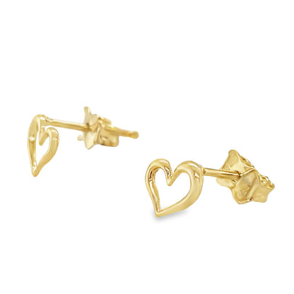 Jai's 14K Yellow Gold Baby Heart Studs