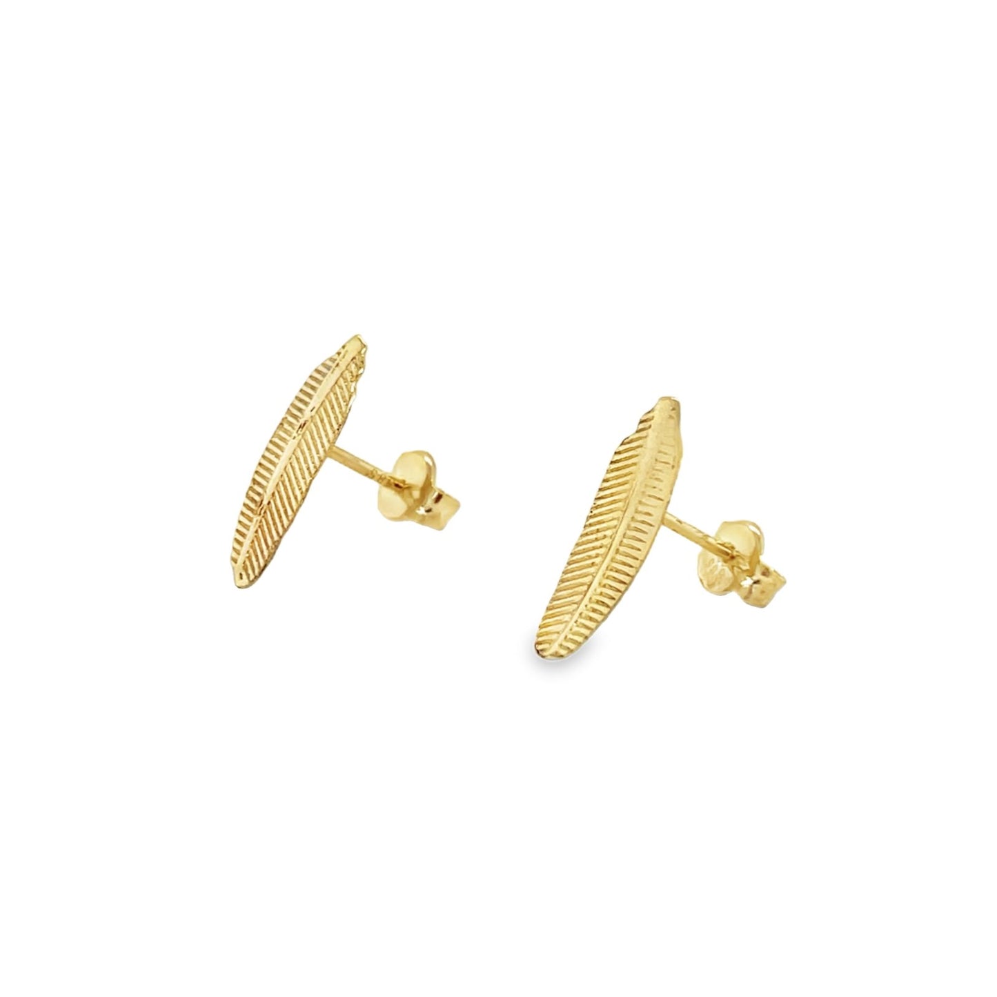 Jai's 14K Yellow Gold Leaf Studs