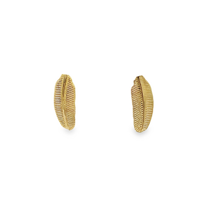 Jai's 14K Yellow Gold Leaf Studs