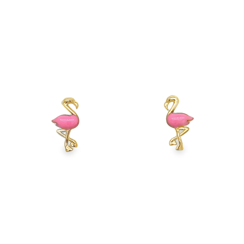 Jai's 14K Yellow Gold Baby Flamingo Studs