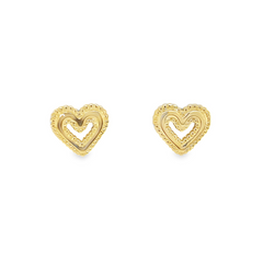 Jai's 14K Yellow Gold Heart Studs