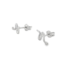 Jai's 14K White Gold Baby Serpent Studs