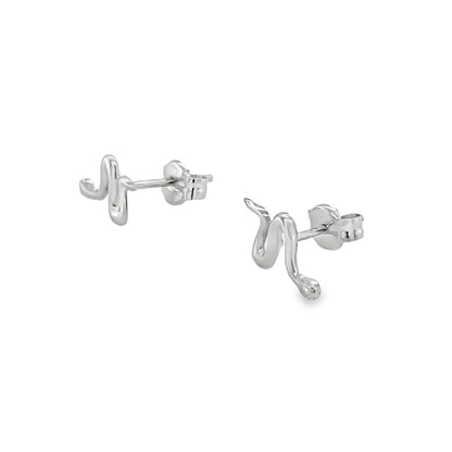 Jai's 14K White Gold Baby Serpent Studs