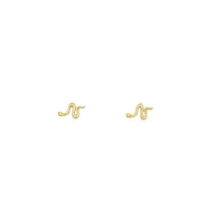 Jai's 14K Yellow Gold Baby Serpent Studs