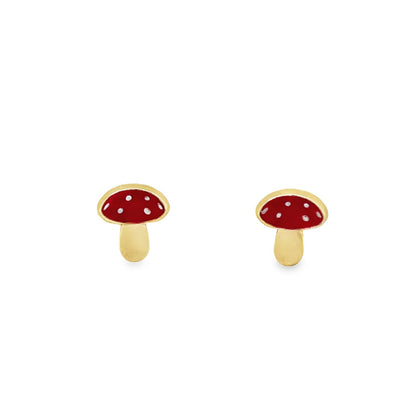 Jai's 14K Yellow Gold Baby Mushroom Studs