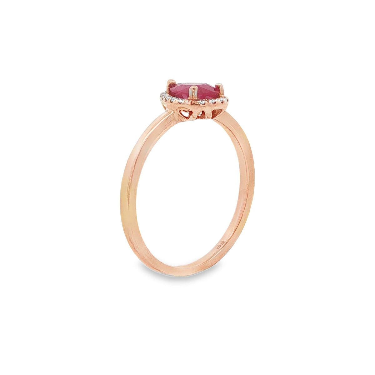 Jai's 14K Rose Gold Pear-cut Ruby & Diamond Ring