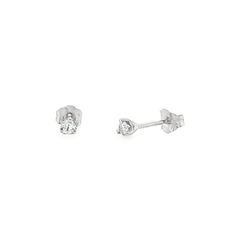 Jai's 14K White Gold 0.1-carat Solitaire Diamond Martini Studs