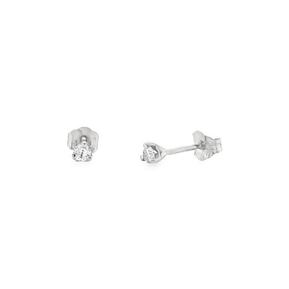 Jai's 14K White Gold 0.1-carat Solitaire Diamond Martini Studs