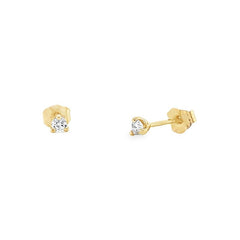 Jai's 14K Yellow Gold 0.1-carat Solitaire Diamond Martini Studs