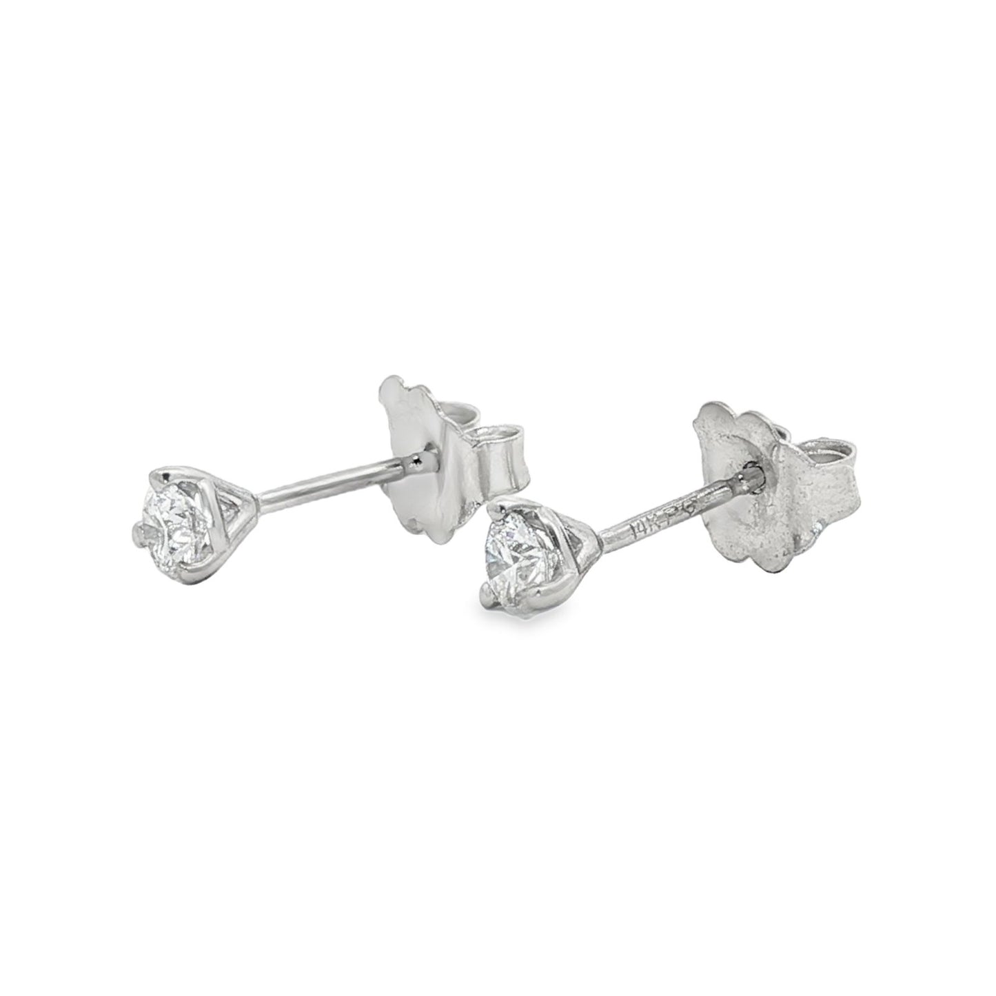 Jai's 14K White Gold Solitaire Diamond Martini Studs