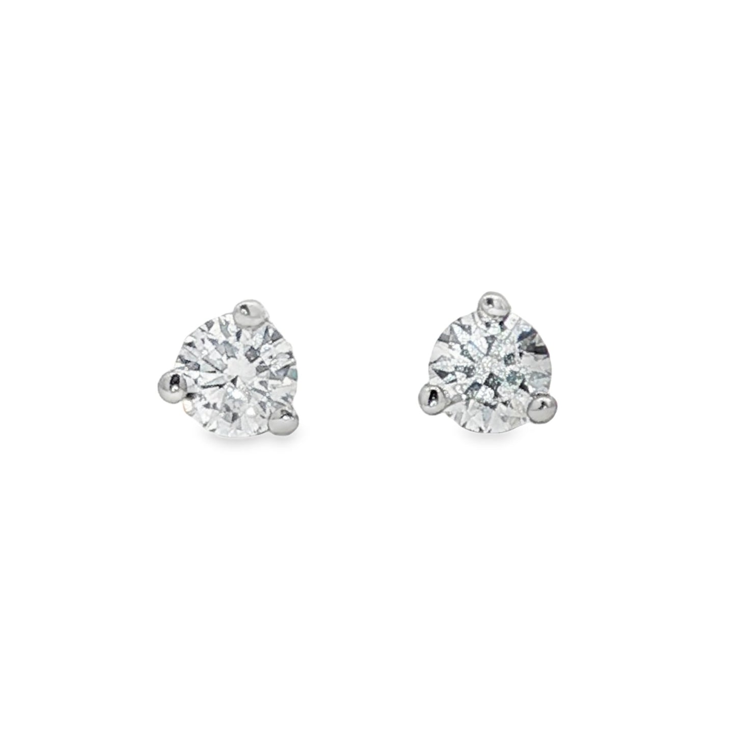 Jai's 14K White Gold Solitaire Diamond Martini Studs