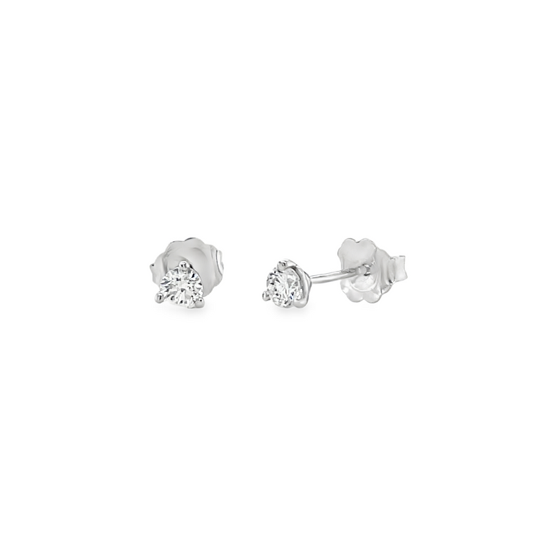 Jai's 14K White Gold 0.3-carat Solitaire Diamond Martini Studs