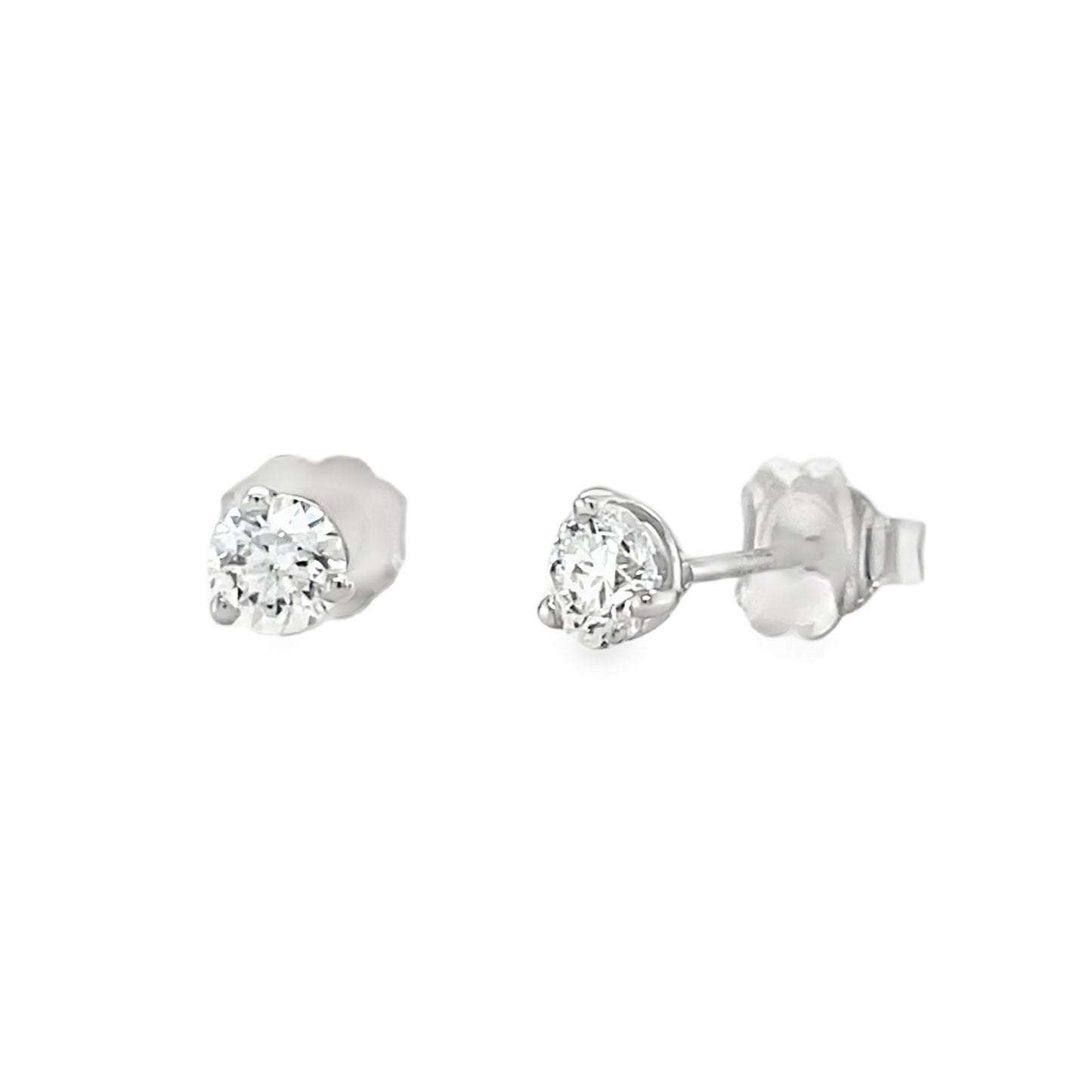 Jai's 14K White Gold 0.5-carat Solitaire Diamond Martini Studs