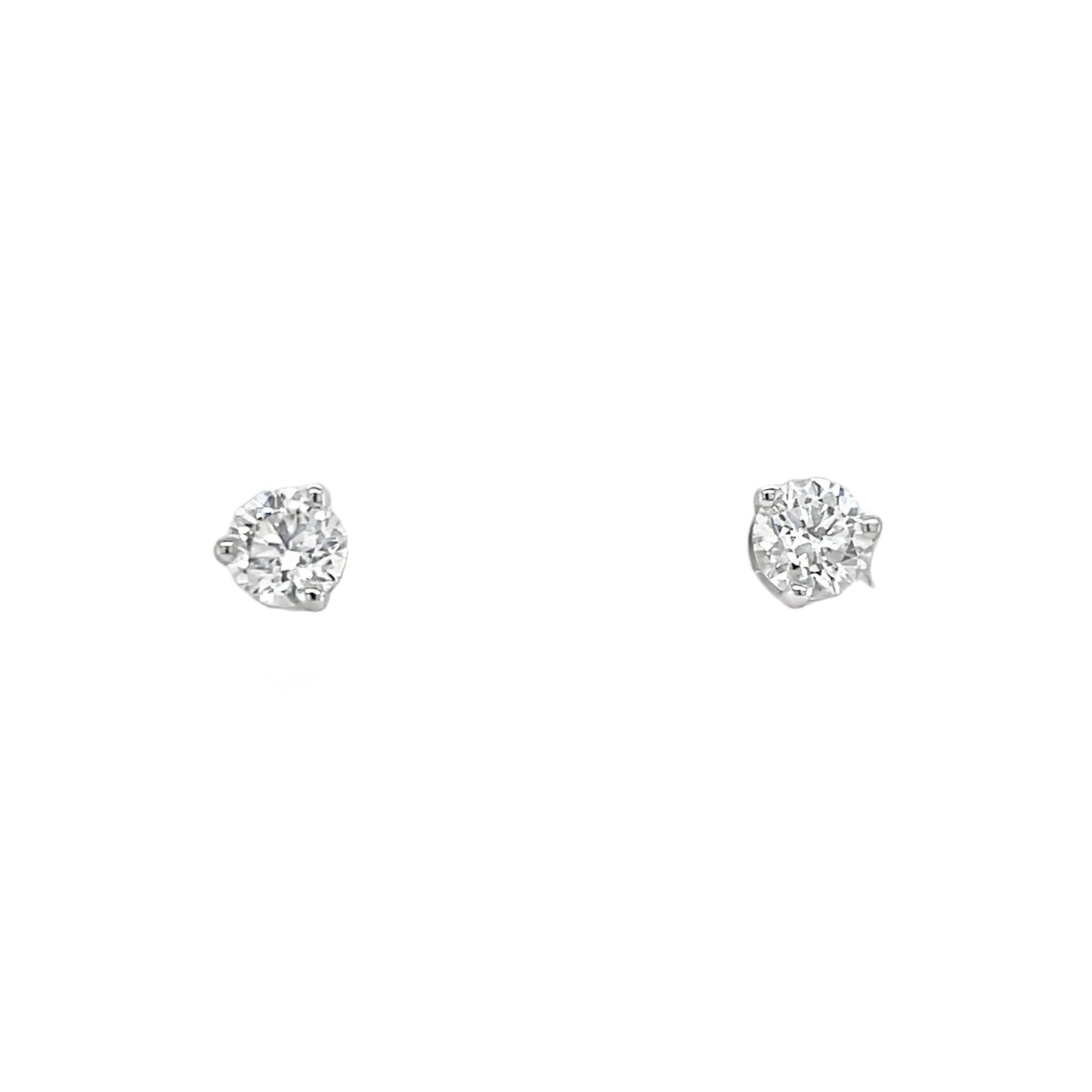 Jai's 14K White Gold 0.5-carat Solitaire Diamond Martini Studs