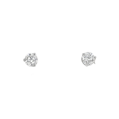 Jai's 14K White Gold 0.5-carat Solitaire Diamond Martini Studs