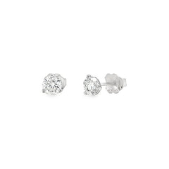 Jai's 14K White Gold 0.8-carat Solitaire Diamond Martini Studs