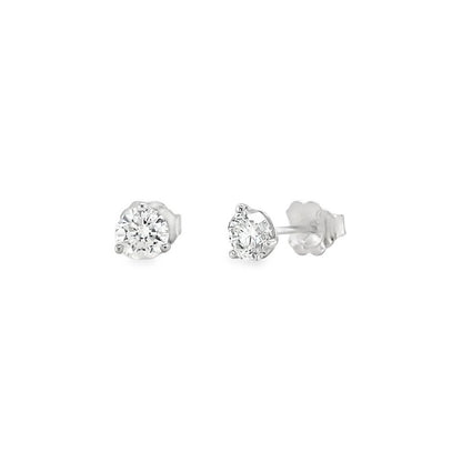Jai's 14K White Gold 0.8-carat Solitaire Diamond Martini Studs