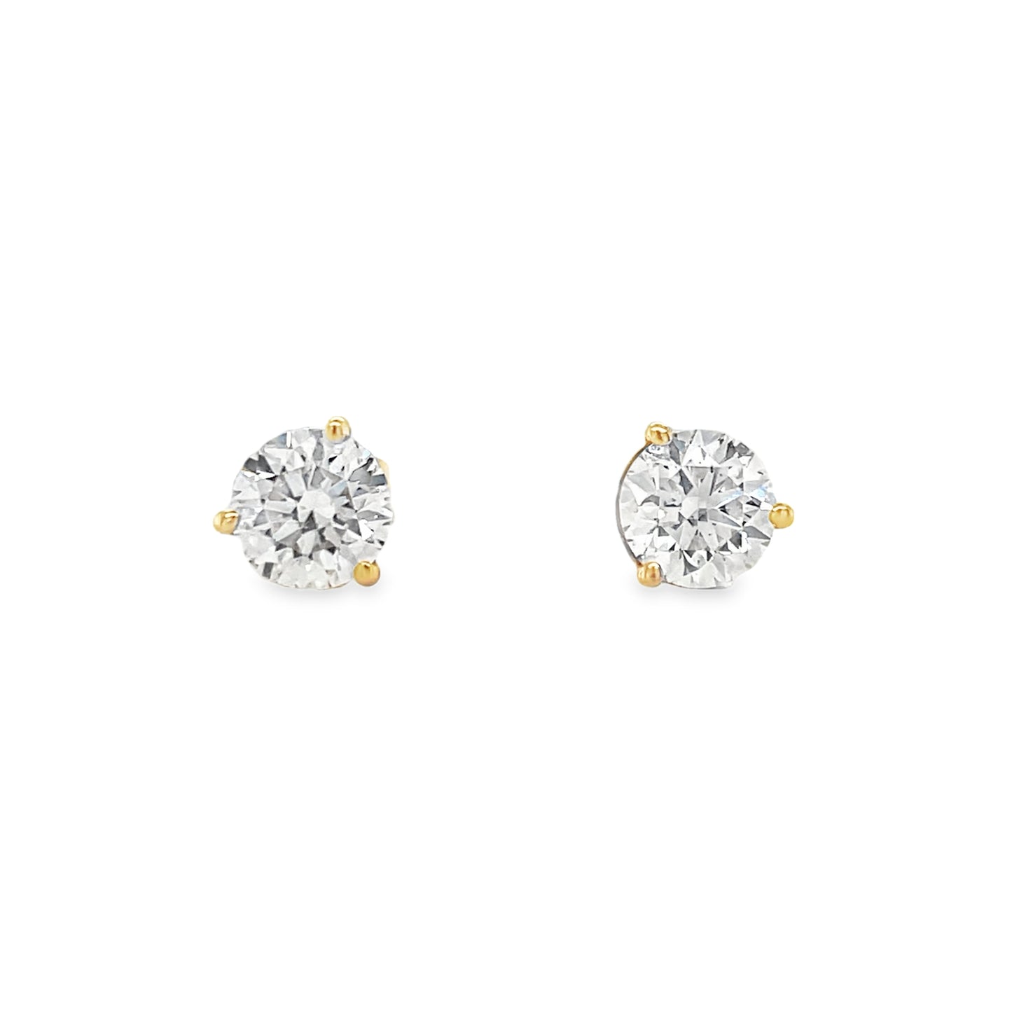 Jai's 14K Yellow Gold 1-carat Solitaire Diamond Martini Studs