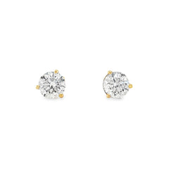 Jai's 14K Yellow Gold 1-carat Solitaire Diamond Martini Studs
