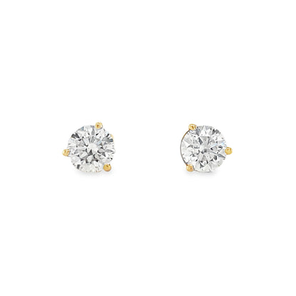 Jai's 14K Yellow Gold 1-carat Solitaire Diamond Martini Studs