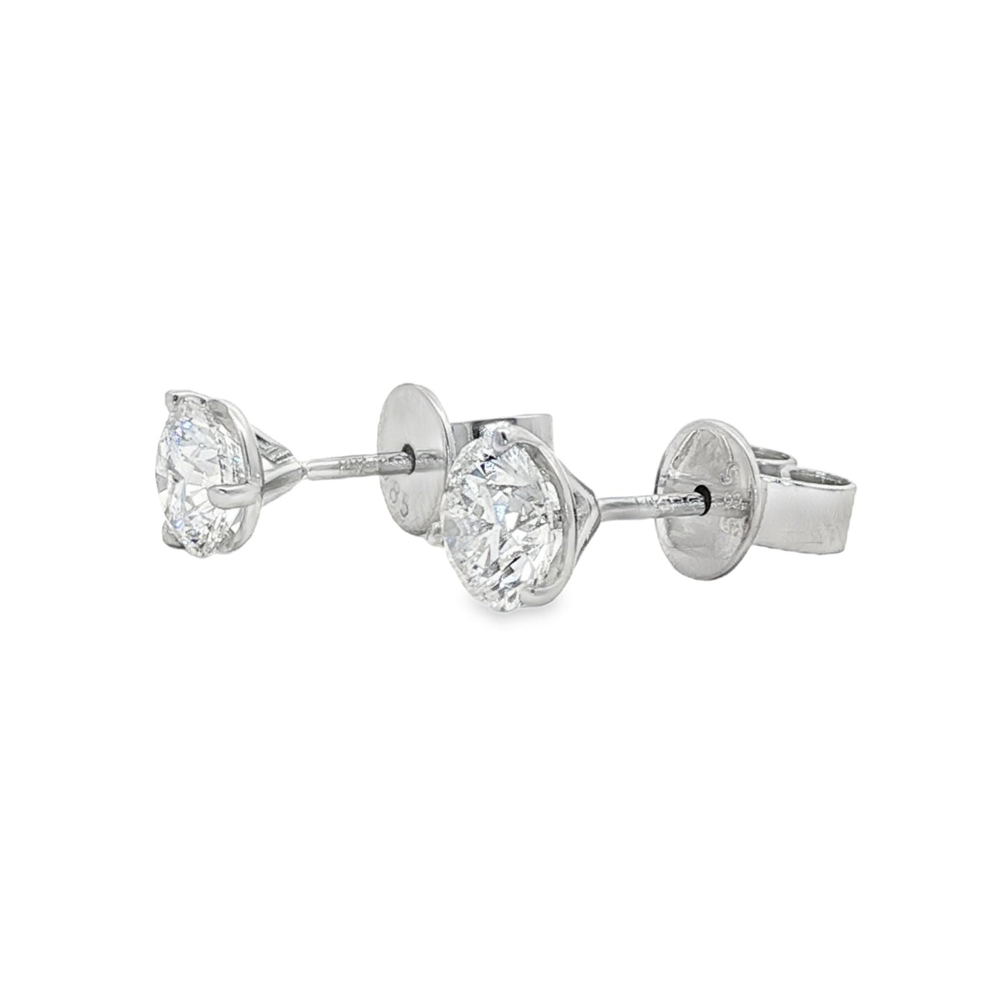 Jai's 14K White Gold 1-carat Solitaire Diamond Martini Studs