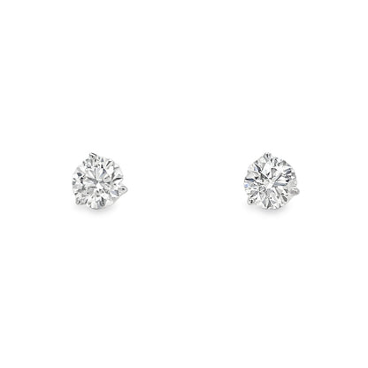 Jai's 14K White Gold 1-carat Solitaire Diamond Martini Studs
