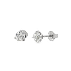 Jai's 14K White Gold 1.25-carat Solitaire Diamond Martini Studs