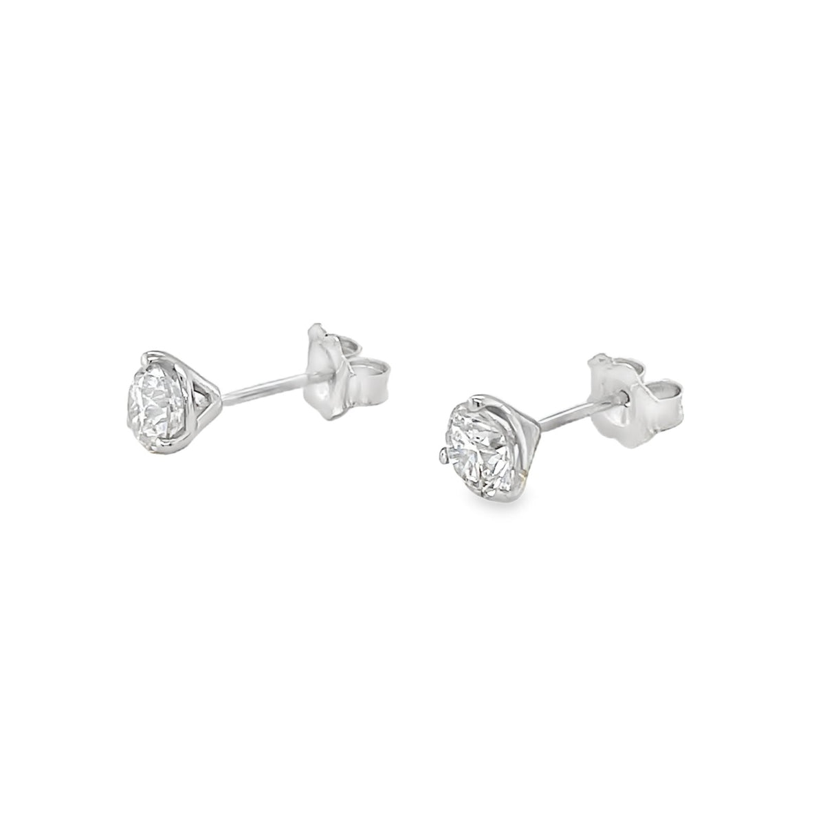 Jai's 14K White Gold 1.4-carat Solitaire Diamond Martini Studs