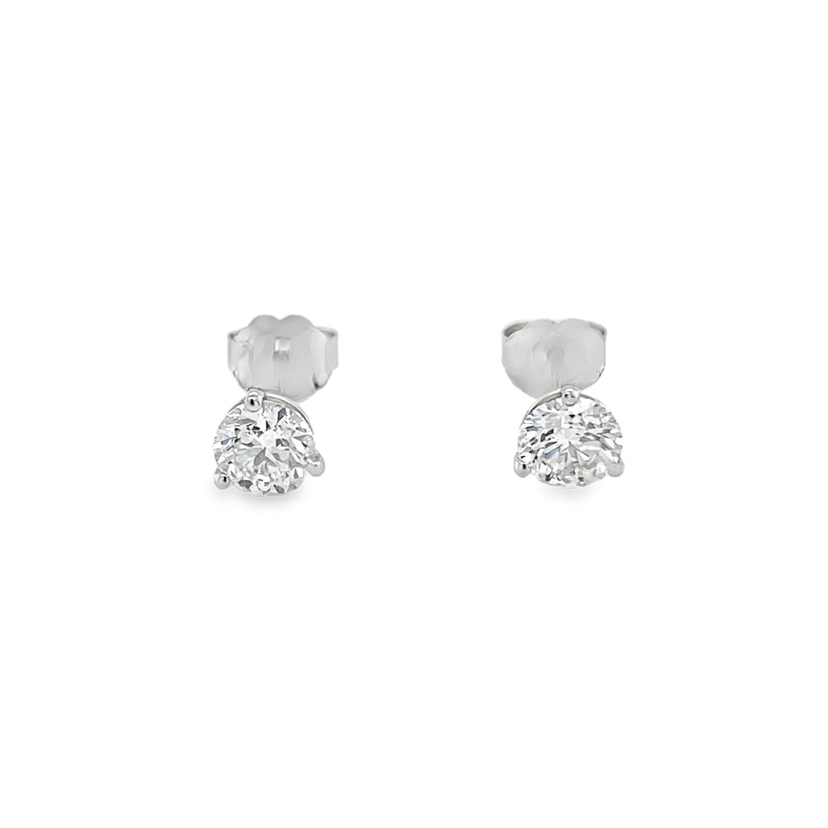 Jai's 14K White Gold 1.4-carat Solitaire Diamond Martini Studs