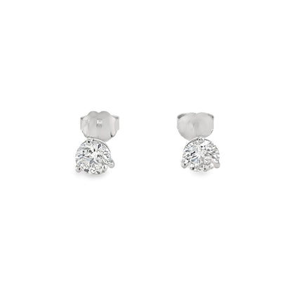 Jai's 14K White Gold 1.4-carat Solitaire Diamond Martini Studs