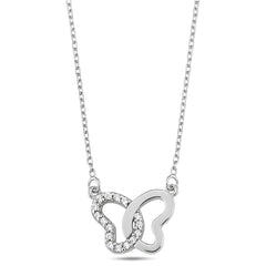Jai's 14K White Gold Diamond Butterfly Necklace