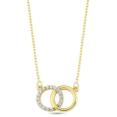 Jai's 14K Yellow Gold Diamond Infinity Necklace