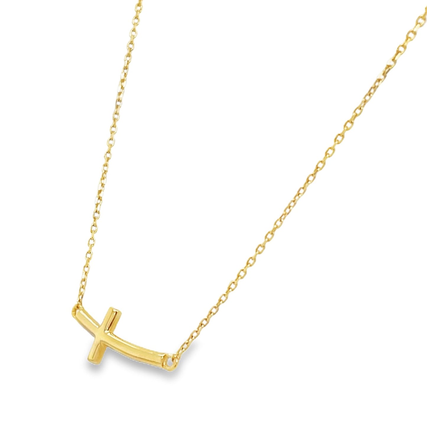 Jai's 14K Yellow Gold Cross Necklace