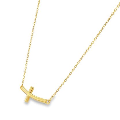 Jai's 14K Yellow Gold Cross Necklace