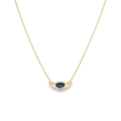 Jai's 14K Yellow Gold Petite Evil Eye Necklace