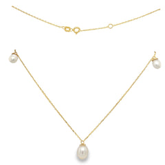 Jai's 14K Yellow Gold Pearl Charm Necklace
