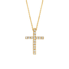 Morris & David’s 14K Yellow Gold Diamond Cross Necklace
