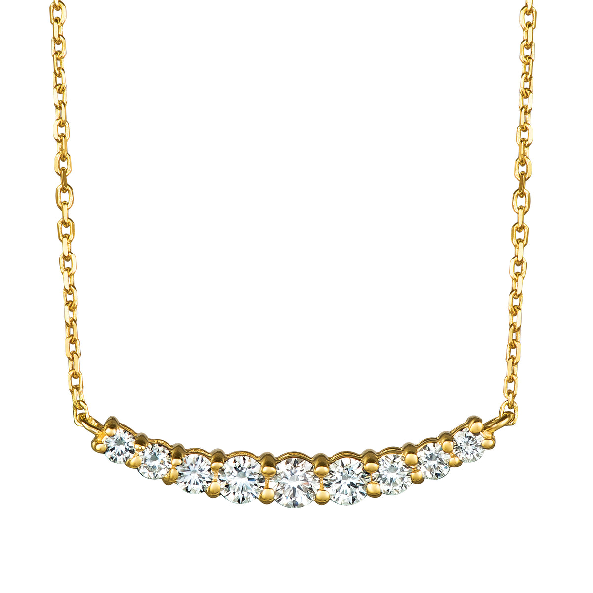 Morris & David’s 14K Yellow Gold Diamond Bar Necklace