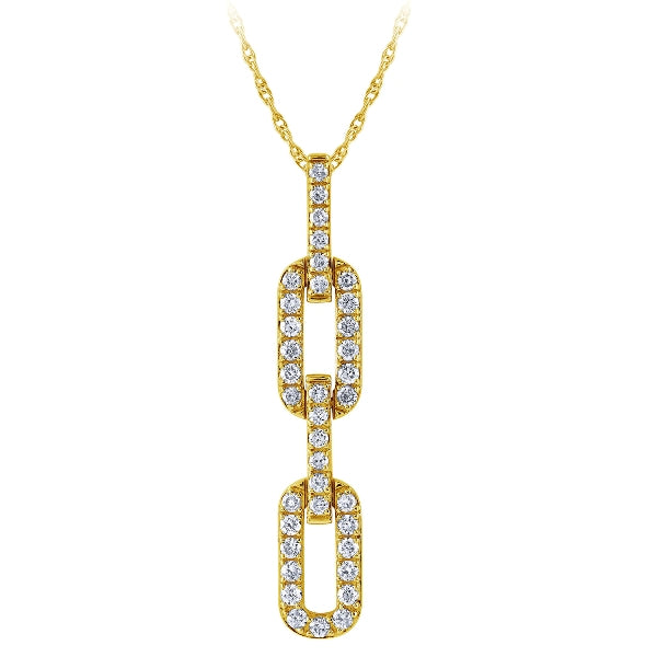 Morris & David’s 14K Yellow Gold Diamond Link Necklace - 18"
