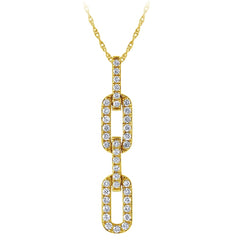 Morris & David’s 14K Yellow Gold Diamond Link Necklace - 18"